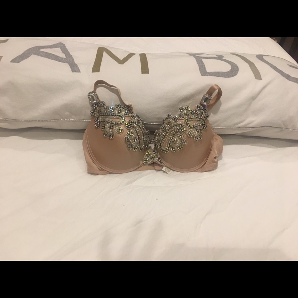 Nude beaded, sparkly bra